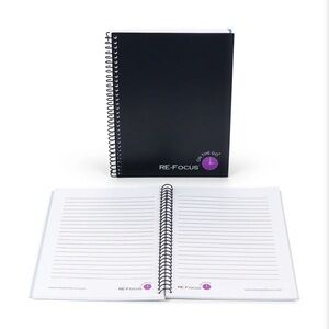 Duo set! RE-Focus Black & White Spiral Notebooks Duo heavy paper durable cover